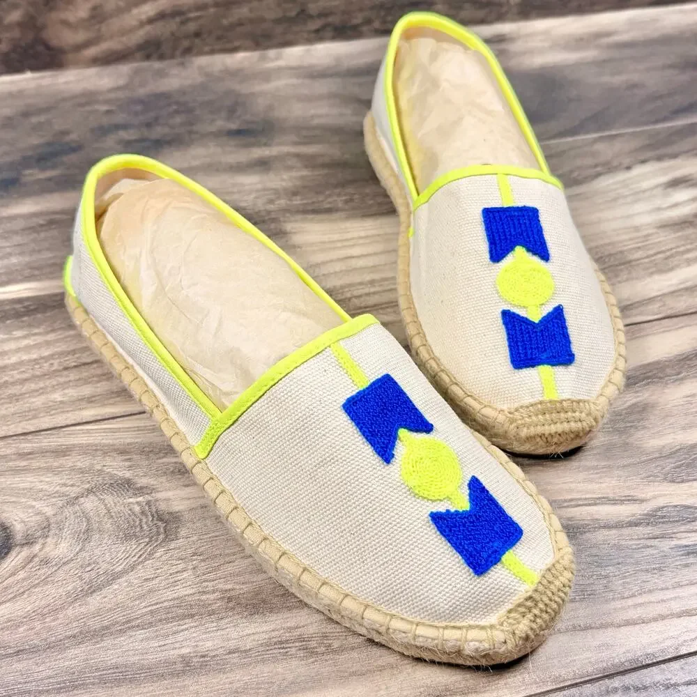 NIB SOLUDOS X MOLYAN 8-8.5 39 Original Espadrille Embroidered Flats Blue